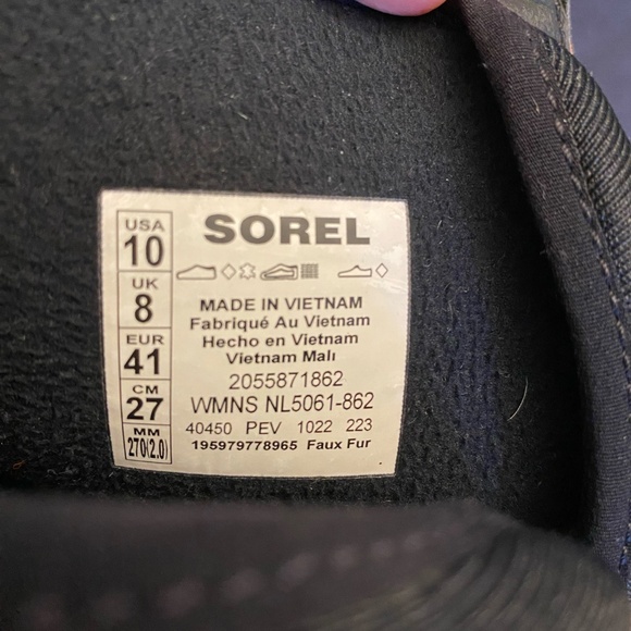 Orange Sorel winter boots size 10 US women's - Picture 8 of 9